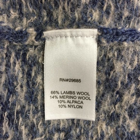 Pendleton‎ Cardigan Sweater Merino Lambs Wool Alpaca Blue M Medium - Picture 5 of 12